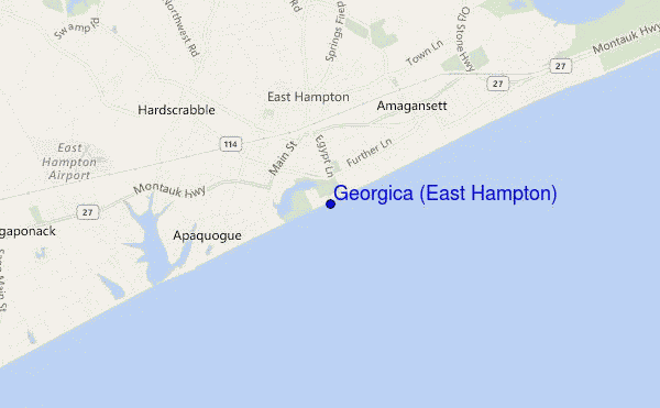 mapa de ubicación de Georgica (East Hampton)