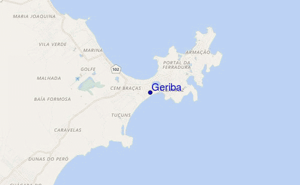 mapa de ubicación de Geriba