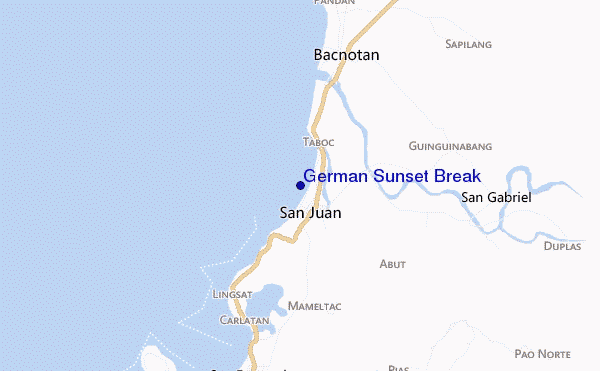 mapa de ubicación de German Sunset Break
