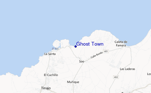 mapa de ubicación de Ghost Town
