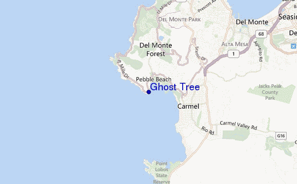 mapa de ubicación de Ghost Tree