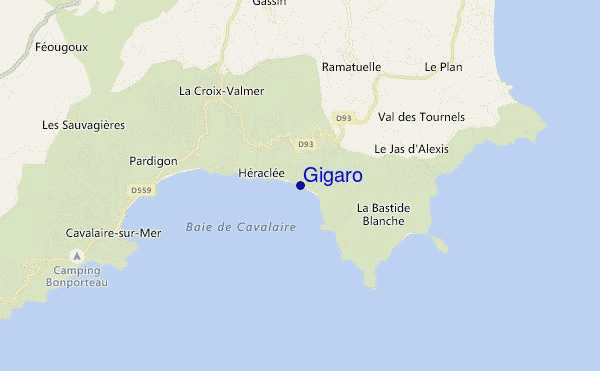 mapa de ubicación de Gigaro
