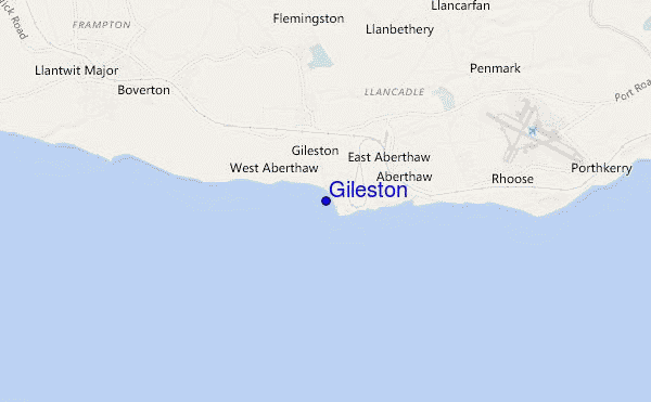 mapa de ubicación de Gileston