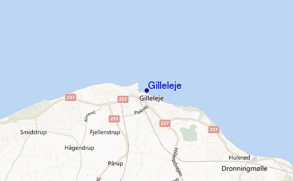 mapa de ubicación de Gilleleje