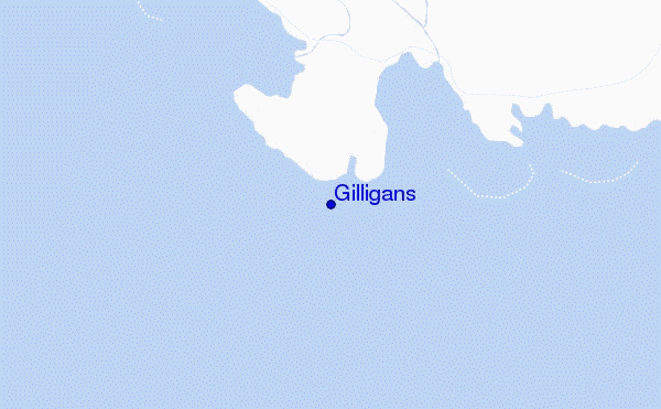 mapa de ubicación de Gilligans