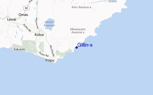 mapa de ubicación de Gillin's