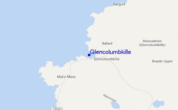 mapa de ubicación de Glencolumbkille