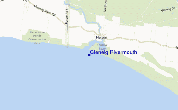 mapa de ubicación de Glenelg Rivermouth