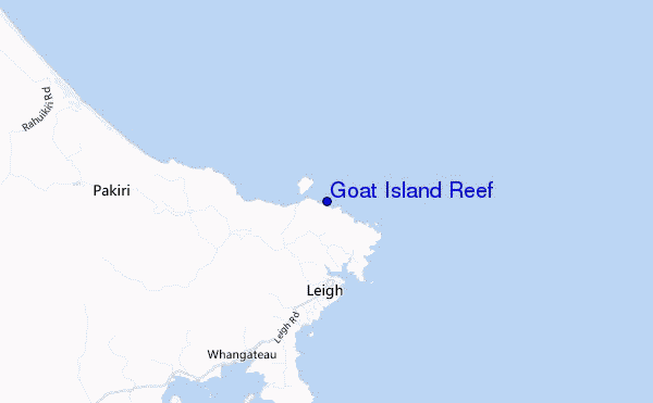 mapa de ubicación de Goat Island Reef