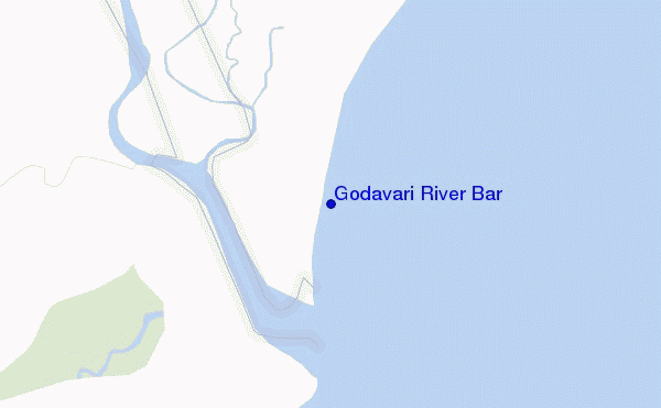 mapa de ubicación de Godavari River Bar