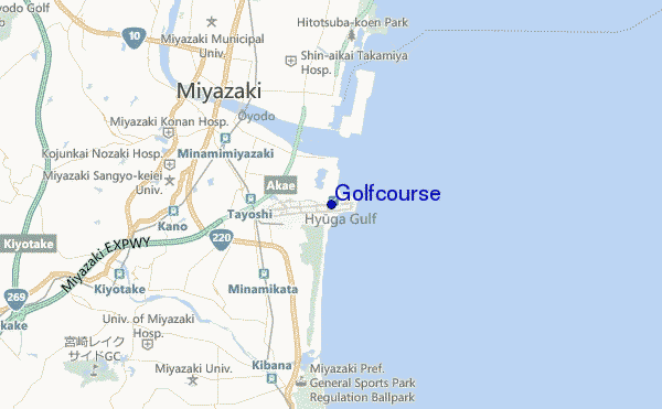 mapa de ubicación de Golfcourse