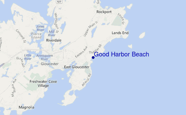 mapa de ubicación de Good Harbor Beach