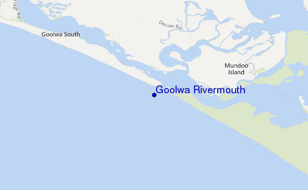 mapa de ubicación de Goolwa Rivermouth