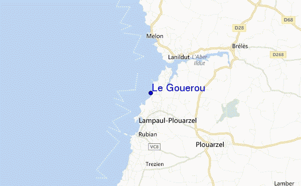 mapa de ubicación de Le Gouerou