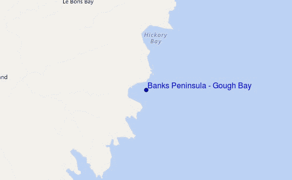 mapa de ubicación de Banks Peninsula - Gough Bay