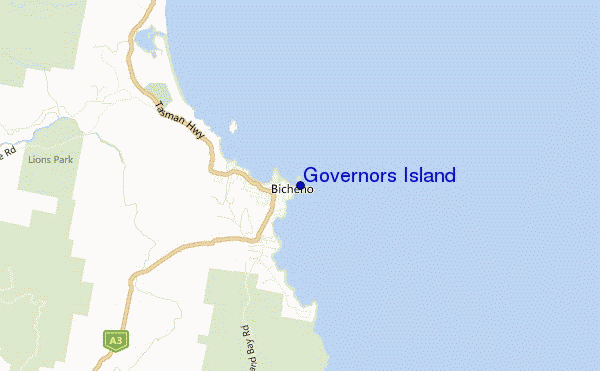 mapa de ubicación de Governors Island