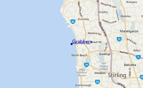 mapa de ubicación de Grabbers