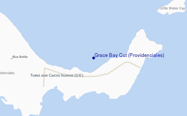mapa de ubicación de Grace Bay Cut (Providenciales)