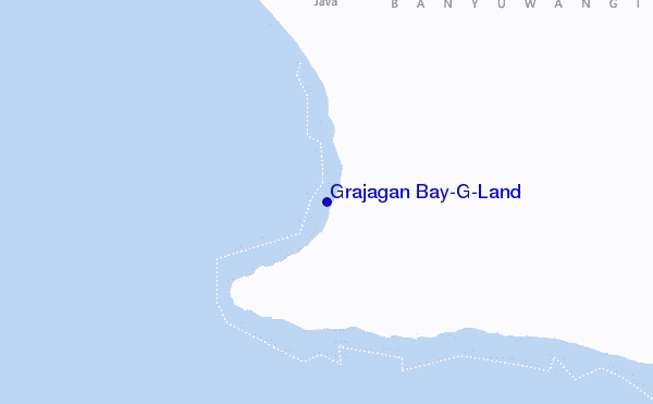 mapa de ubicación de Grajagan Bay/G-Land