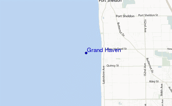 mapa de ubicación de Grand Haven