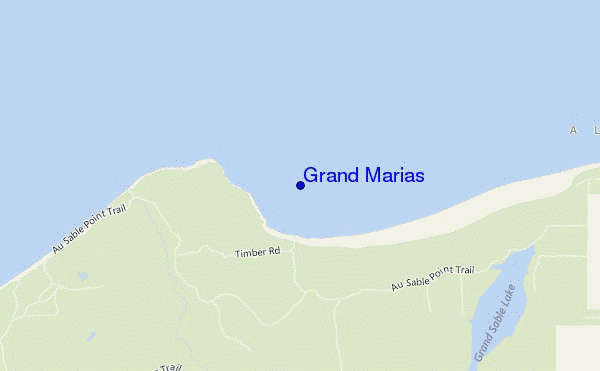 mapa de ubicación de Grand Marias