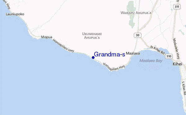 mapa de ubicación de Grandma's