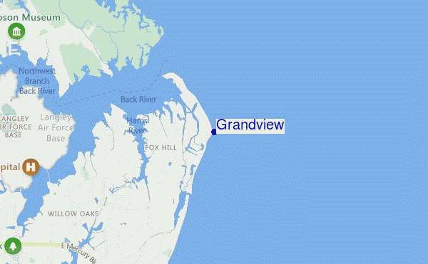 mapa de ubicación de Grandview