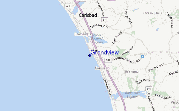mapa de ubicación de Grandview