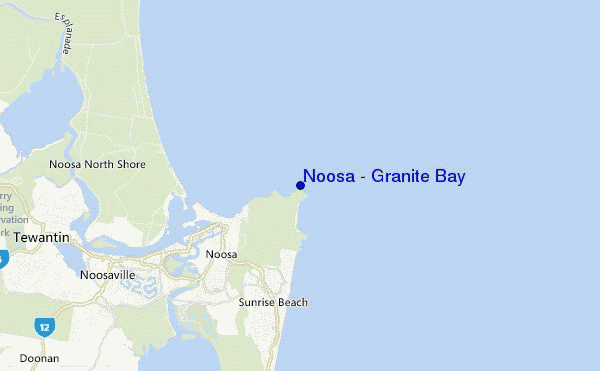 mapa de ubicación de Noosa - Granite Bay