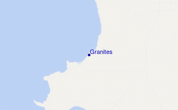 mapa de ubicación de Granites