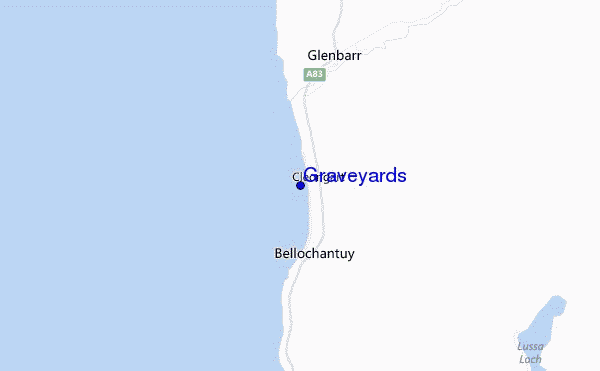 mapa de ubicación de Graveyards