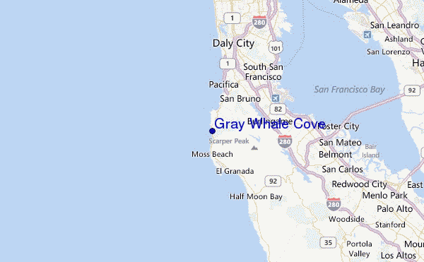 Gray Whale Cove Location Map