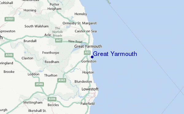 Great Yarmouth Location Map