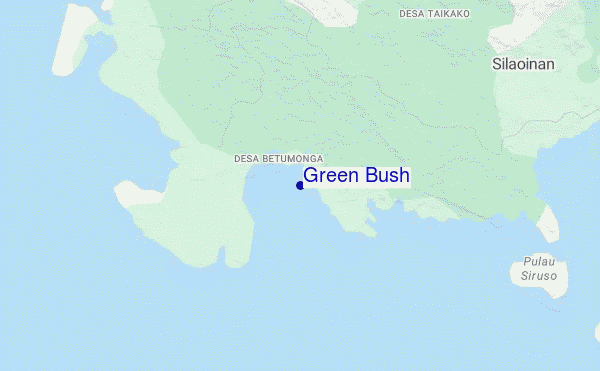 mapa de ubicación de Green Bush