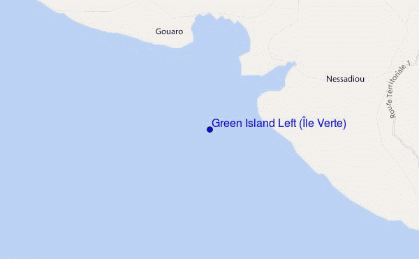 mapa de ubicación de Green Island Left (Île Verte)