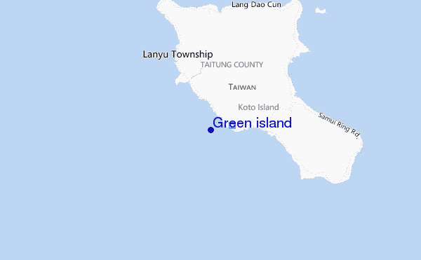 mapa de ubicación de Green island