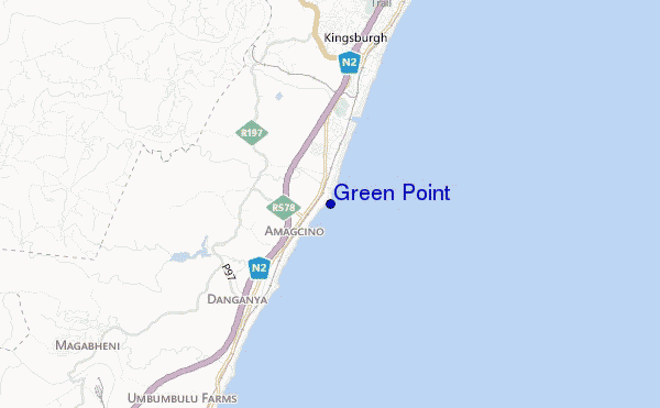 mapa de ubicación de Green Point