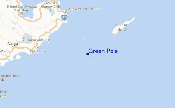 mapa de ubicación de Green Pole