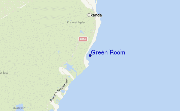 mapa de ubicación de Green Room