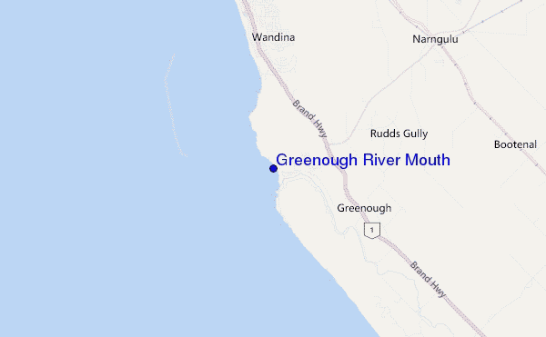 mapa de ubicación de Greenough River Mouth