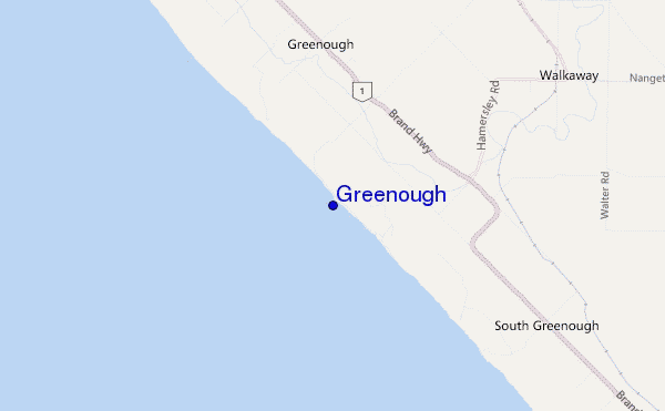 mapa de ubicación de Greenough