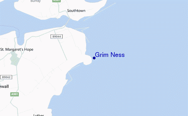 mapa de ubicación de Grim Ness