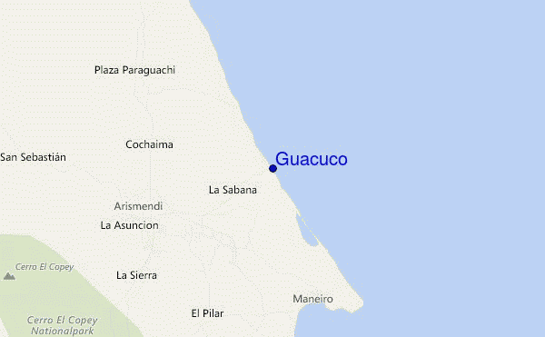 mapa de ubicación de Guacuco