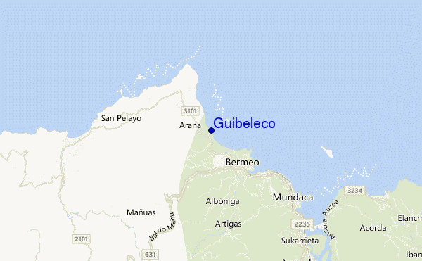 mapa de ubicación de Guibeleco