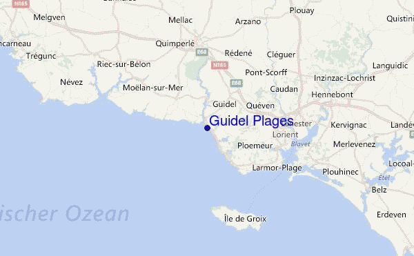Guidel Plages Location Map