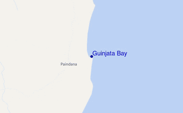 mapa de ubicación de Guinjata Bay
