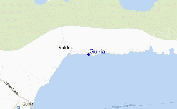 mapa de ubicación de Guiria