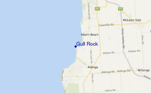 mapa de ubicación de Gull Rock
