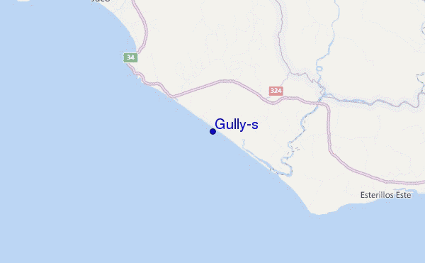 mapa de ubicación de Gully's