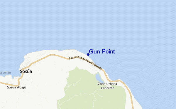 mapa de ubicación de Gun Point